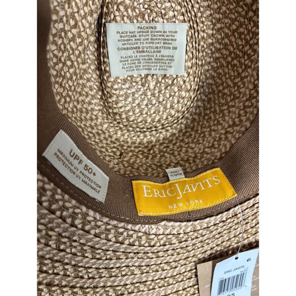 Eric Javits Women's Peanut Color Squishee Fedora Hat UPF50+ One Size NWT's - Picture 8 of 8